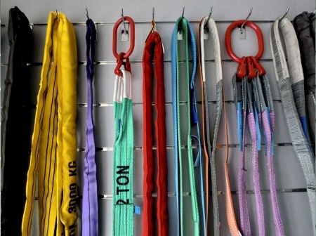Detalle eslingas de poliester